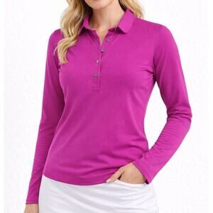 Greyson Scarlett Polo Shirt Bougainvillea Size S Golf Athleisure Performance